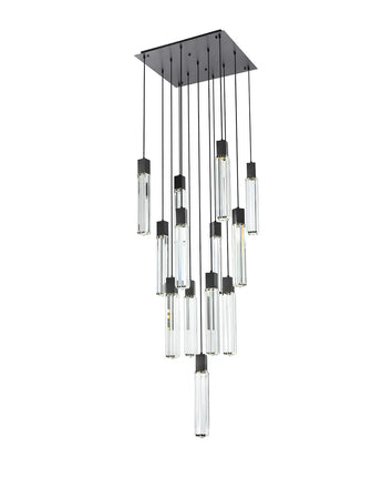 Modern 13-Light Crystal Pendant Light