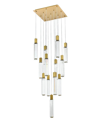 Modern 13-Light Crystal Pendant Light